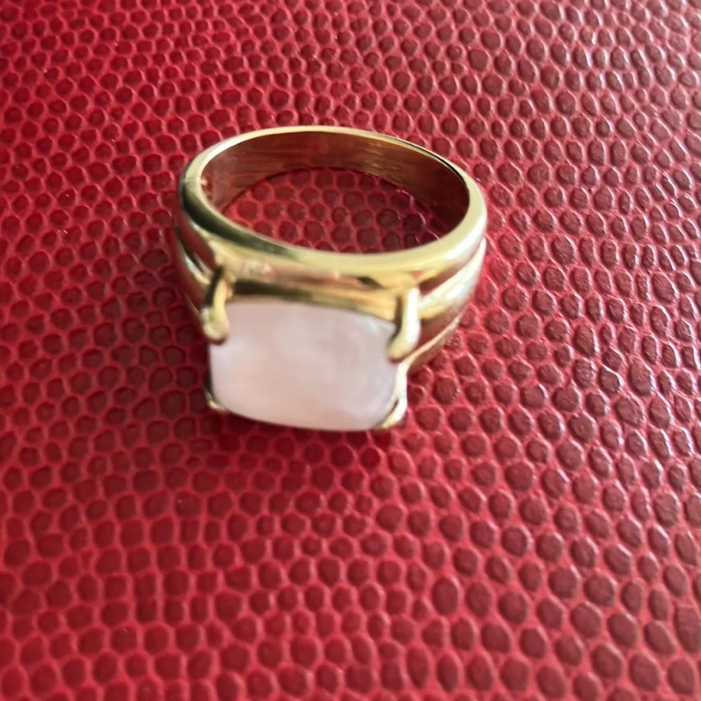 925 & rose quartz pinky or index finger ring